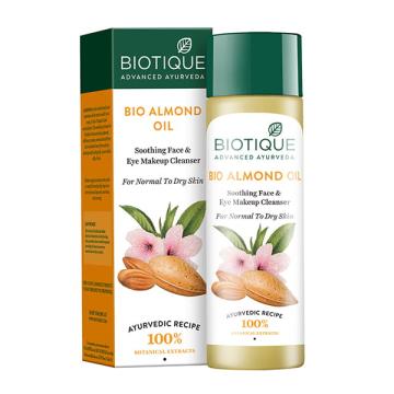 Biotique Bio Almond Oil Soothing Face & Eye Makeup Cleanser for Normal to Dry Skin 120 ml