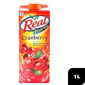 Real Fruit Power Cranberry Fruit Juice 1 L