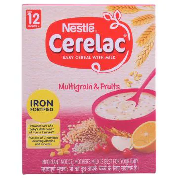 Cerelac Baby Cereal with Milk, Multi Grain & Fruits 12 months + 300 g