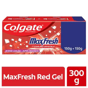 Colgate Max Fresh Spicy Fresh Red Gel Toothpaste 150 g (Pack of 2)