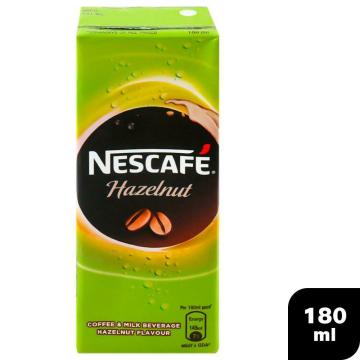 Nescafe Hazelnut Flavoured Coffee And Milk Beverage 180 ml (Tetra Pak)
