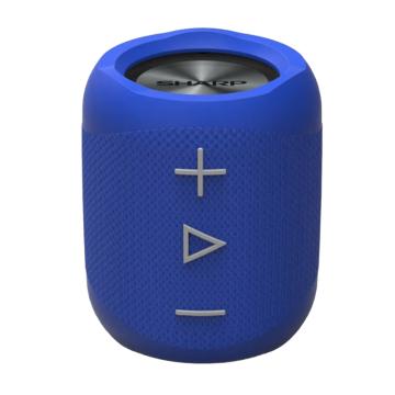 Sharp GX-BT180 Portable Bluetooth Speaker- powerful bass /10 h playtime - rechargeable battery/splash-dustproof /Call Answering (Google & Siri) Blue