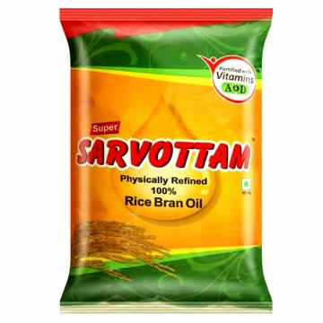 Super Sarvottam Physically Refined Rice Bran Oil 1 L