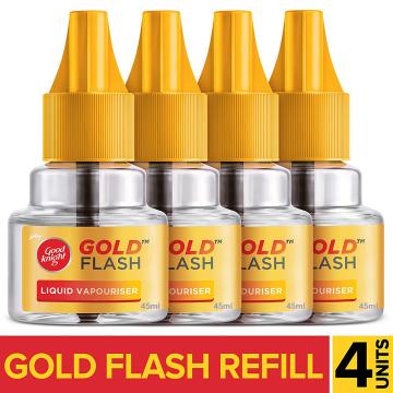 Good Knight Gold Flash Mosquito Repellent Refill 45 ml (Pack of 4)