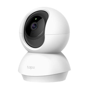 TP-Link Tapo C200 360° 2MP 1080p Full HD Pan/Tilt Home Security Wi-Fi Smart Camera, Alexa Enabled, 2-Way Audio, Night Vision, Motion Detection, Sound and Light Alarm, Indoor CCTV (White)