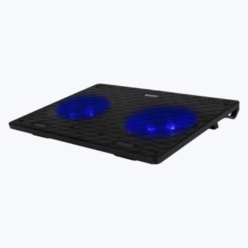 ZEBRONICS Zeb-NC3300 Laptop Cooling Pad with Dual USB Port, Dual 120 mm Fans, Blue LED