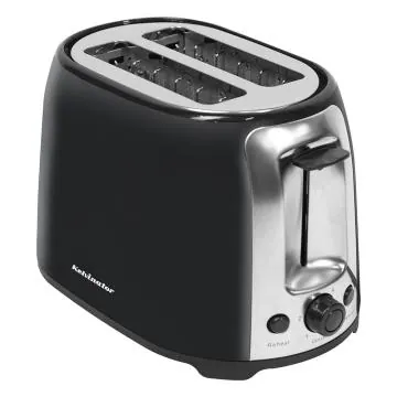 Kelvinator 750W 2-Slice Stainless Steel Pop-up Toaster with 6 Stage Browning Control, Auto pop-up, Reheat, Defrost & Mid-cycle Cancel, Dust Cover, Slider out Crumb Tray, 2 Years Warranty