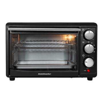 Kelvinator 20L 1300W OTG with Rotisserie, High Rise Grill for Barbeque, 60mins Timer with Bell Ring, Cool Touch Handle, Inside Chamber Light, 2 Years Warranty, Black
