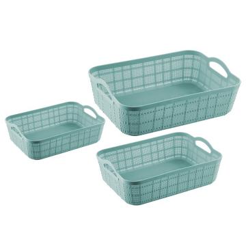 Happy Living Keeper Green Plastic Basket 350x264x112 mm (Set of 3)