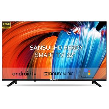 Sansui Prime Series 80 cm (32 inch) HD Ready Certified Android LED TV JSW32ASHD (Midnight Black) with Android 11