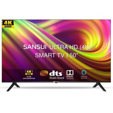 Sansui Prime Series 127 cm (50 inch) 4K Ultra HD Certified Android LED TV JSW50ASUHD (Mystique Black) with Dolby Audio and DTS
