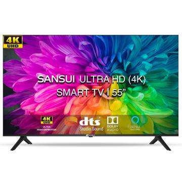 Sansui Prime Series 140cm (55 inch) 4K Ultra HD Certified Android LED TV JSW55ASUHD (Mystique Black) with Dolby Audio and DTS