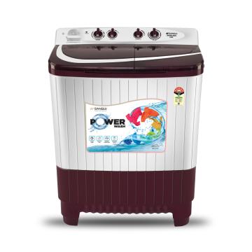 Sansui 9 Kg Semi Automatic Top Loading Washing Machine with 3 Wash Programs, JSP90S-2022L, Burgundy