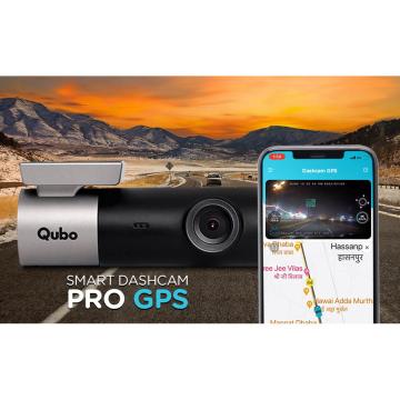 Qubo Pro HCA02 Car Dash Camera Pro GPS with Pro App Support and Superior video quality, Black