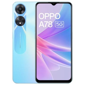 Oppo A78 5G 128 GB, 8 GB RAM, Glowing Blue, Mobile Phone