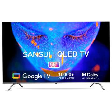 Sansui 139.7 cm (55 inch) Ultra HD (4K) QLED Smart TV, JSW55GSQLED, Black