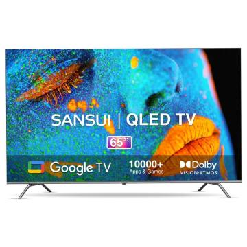 Sansui 165.1 cm (65 inch) Ultra HD (4K) QLED Smart TV, JSW65GSQLED, Black