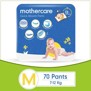 Mothercare Quick Absorb Pants (M) 70 count (7 - 12 kg)