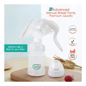 Buddsbuddy Advanced Premium Quality Manual Breast Pump - White