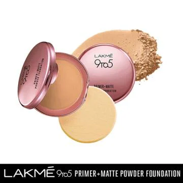 Lakme 9 To 5 Primer + Matte Powder Foundation Compact Rose Silk 9 Gm