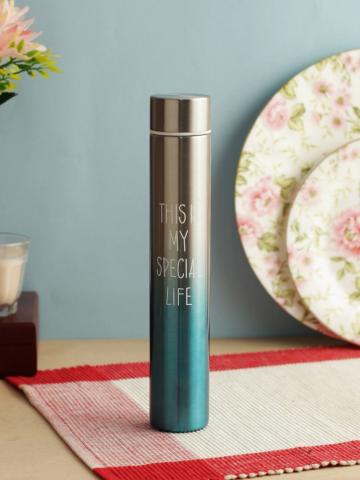 Style Homez FLACO, The Skinny Mini Vacuum Insulated Thermosteel Bottle for Women, Stainless Steel BPA Free, Blue Color 260 ml