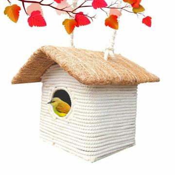 Liveonce Bird House In Macrame Coir For Cage All Birds Love Birds