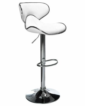 MBTC Horse Leatherette Bar Stool Chair in White Color