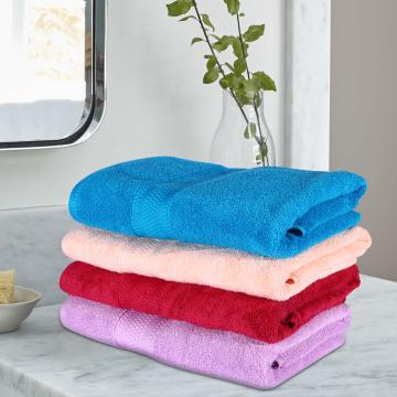 Justoriginals PCBT0CTNASTMC2154 Multicolor Cotton Bath Towels - King (Pack of 4)