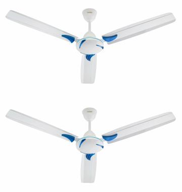 Candes Lynx 3 Blade 1200Mm Ceiling Fan, Blue White (Pack Of 2)