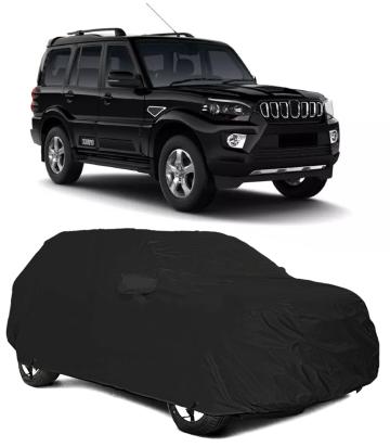 STARIE Car Cover For Mahindra Scorpio, Scorpio 2020 (With Mirror Pockets) (Black, For 2014, 2015, 2016, 2017, 2018, 2019, 2012 Models)