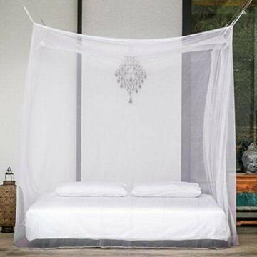 Divayanshi White Polycotton Mosquito Net For Bed 5 x 7 ft