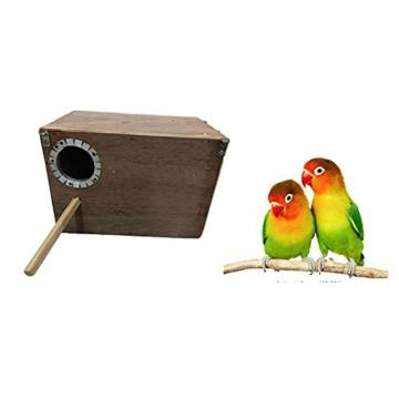 Taiyo Pluss Discovery Natural Wooden Breeding Box For African Lovebirds Side Opening 27X19X19 cm