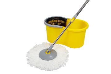 Esquire Elegant Yellow Microfiber 360 Degree Spin Bucket Mop Set