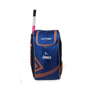 JJ JONEX Backpack Century Cricket Kit Bag with Shoe Compartment (Blue/Orange) (MYC)