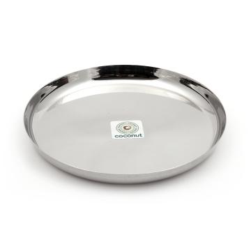 Coconut Plain Stainless Steel Dinner Plate 12 inch (Set of 6) (P8)