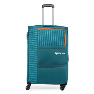 Stony Brook By Nasher Miles Stream Soft-Sided Polyester Check-in Luggage Teal 28 inch |75cm Trolley Bag
