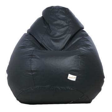 Sattva Classic Navy Blue Leatherette Bean Bag Cover 29 inch x 29 inch x 44 inch