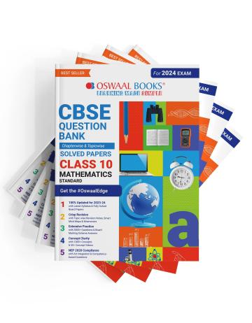 Oswaal CBSE English, Science, Social Science & Math Standard Class 10 Question Bank (Set of 4 Books) for 2024 Board Exam (based on CBSE Sample Paper released on 16th September)