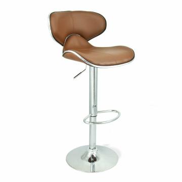 MBTC Horse Leatherette Bar Stool Chair in Beige Color