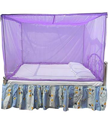 Divyanshi Purple Polyester Mosquito Net For Single Bed, Double Bed 3 x 6.5 ft