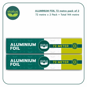 Status Aluminium Foil Pack of 2 ( 72 Mts x 2 pack __ Total 144 Mts )
