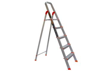ESKAI INDIA Heavy Duty Aluminium Folding 5 step ladder with platform Ladder