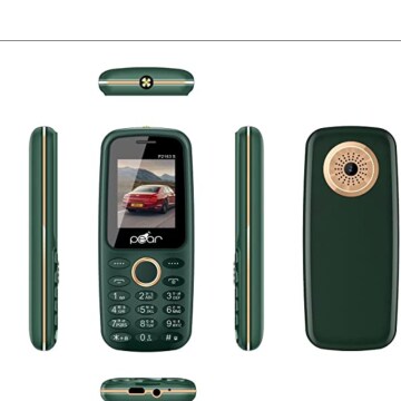 PEAR P2163 (Green) Phone Basic Keypad Phone,1.77 INCH Display,1100 MAH Battery,Contains Many Indian Language,Vibration,Dual SIM,FM Radio,MP3/MP4 Player