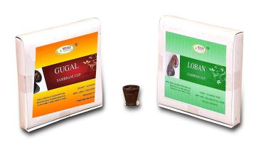 Betala Fragrance Guggal & Loban Sambrani Dhoop Cup With Stand Holder 12 pcs Each (Pack Of 2)