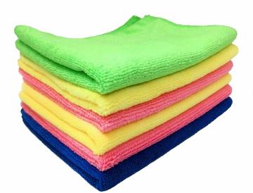 ShopiMoz Microfiber Cloth (12 pcs - 40x40 cms) Multi-colour, Super Soft Absorbent Cleaning Towels (Multicolor)