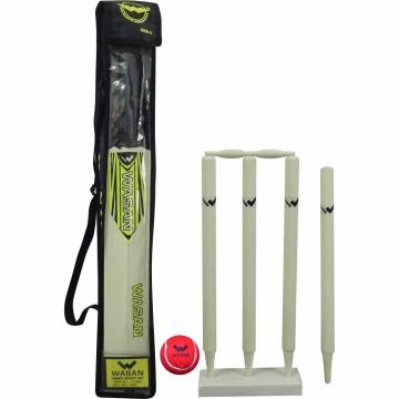 Wasan Cricket Set Size 3 (5-12 Years) in Bag, Cream