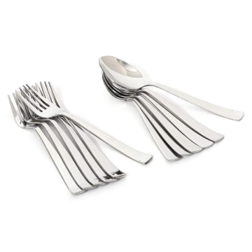 Parage 12 Pcs Stainless Steel Dinner Spoon & Fork for Eating and Dining