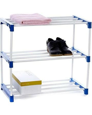 BDMP Plastic 3 Shelves Shoe Rack (58 x 30 x 69 cm)