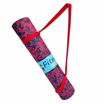 Fitness Mantra 6MM Super Soft, Anti-Slip Marble Design Yoga Mat with Carrying Strap for Men & Women (Qty.-1 Piece, Red Color)