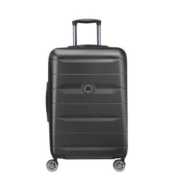 Delsey Polycarbonate 67 cms Black Hardsided Check-in Luggage (Comete)